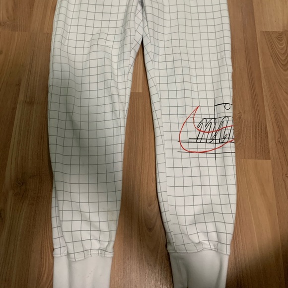 Nike white grid pants size small - Picture 1 of 4